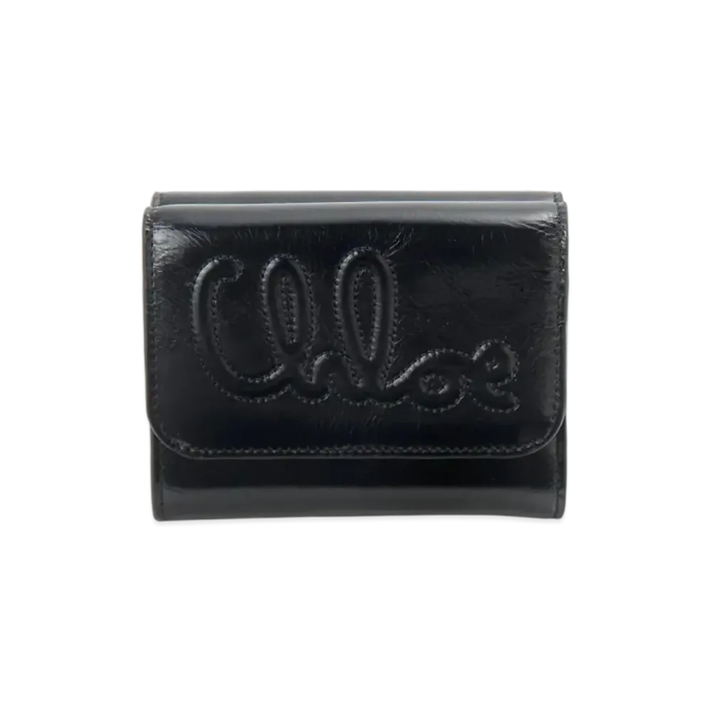 Chloe Tri Fold Wallet "Black"