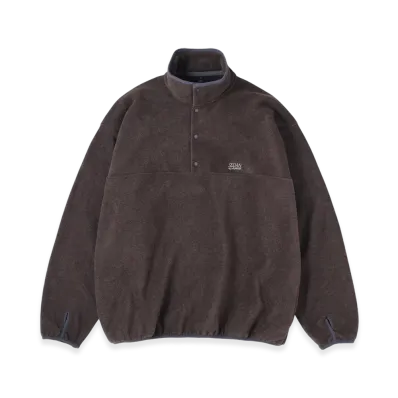 SEDAN ALL-PURPOSE Fleece Snap Pullover "Brown"
