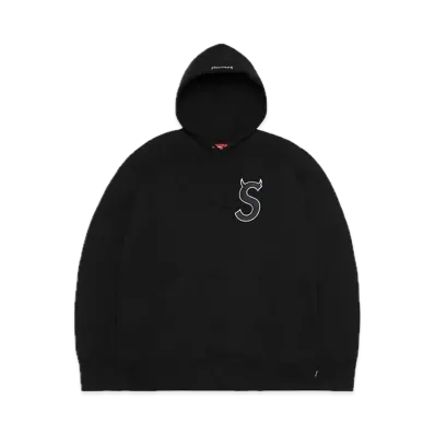 Supreme S Logo Hooded Sweatshirt "Black" (22FW)