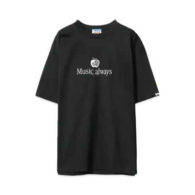 CITY COUNTRY CITY COTTON S/S T-SHIRT Music always "BLACK"