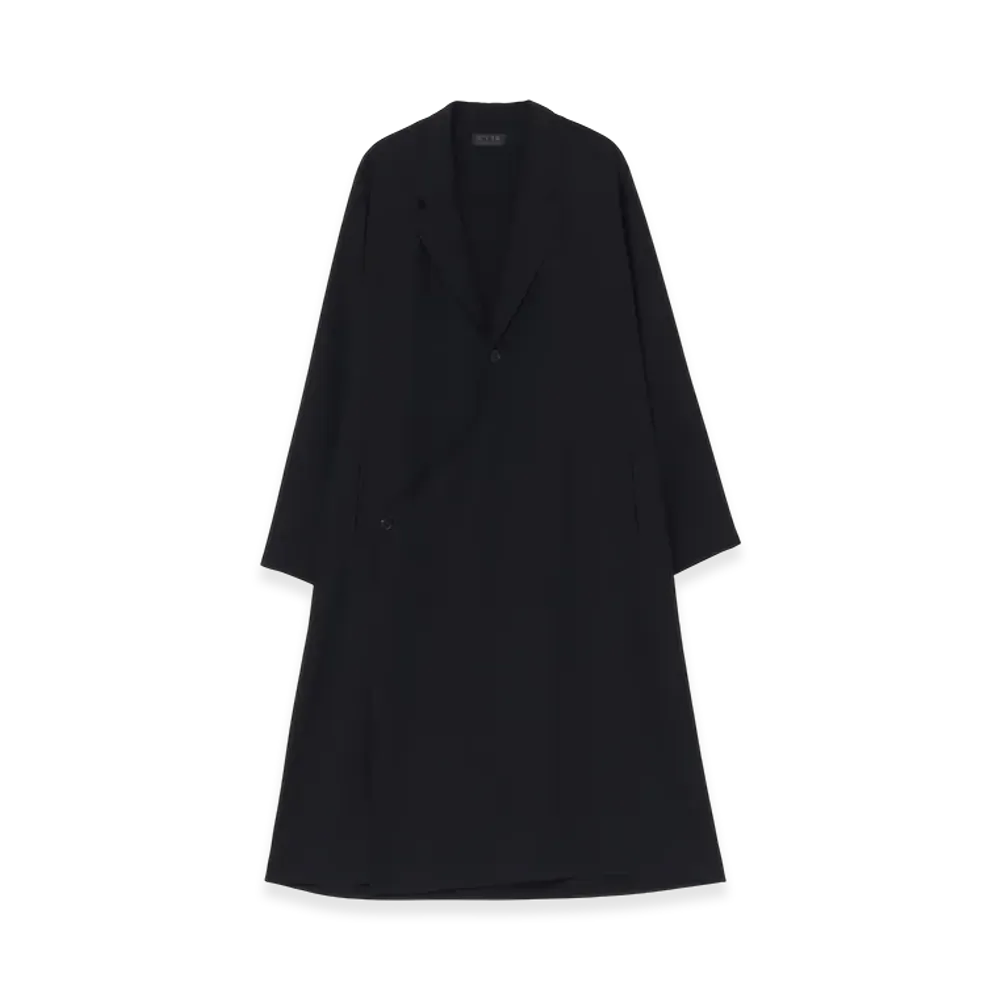 S'YTE Polyester Washer Twill Wrap Dress "Black"