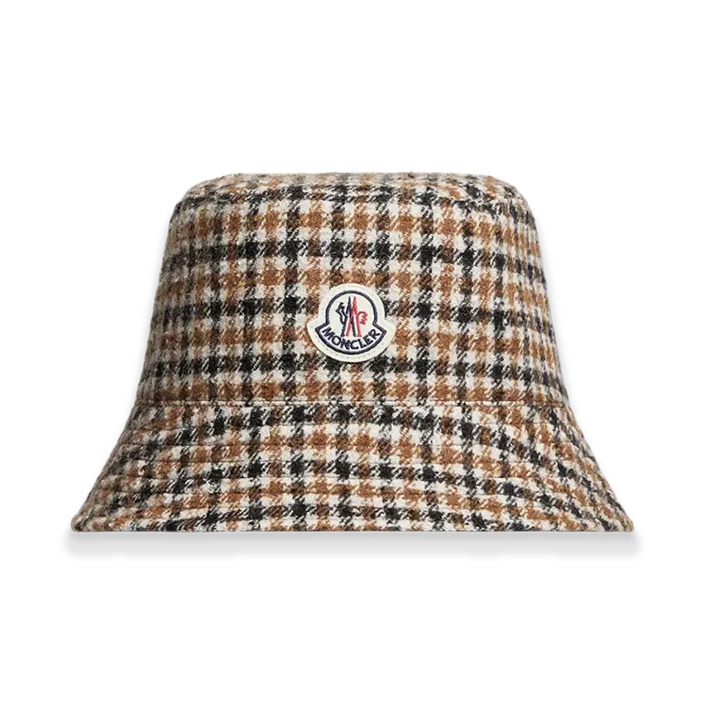 MONCLER Reversible Wool Blend Bucket Hat "Brown"