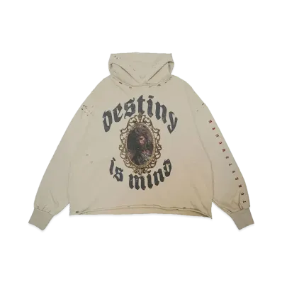 T.C.R BY TOUCHER DISTINY CROPPED DAMAGE HOODIE "SAND"