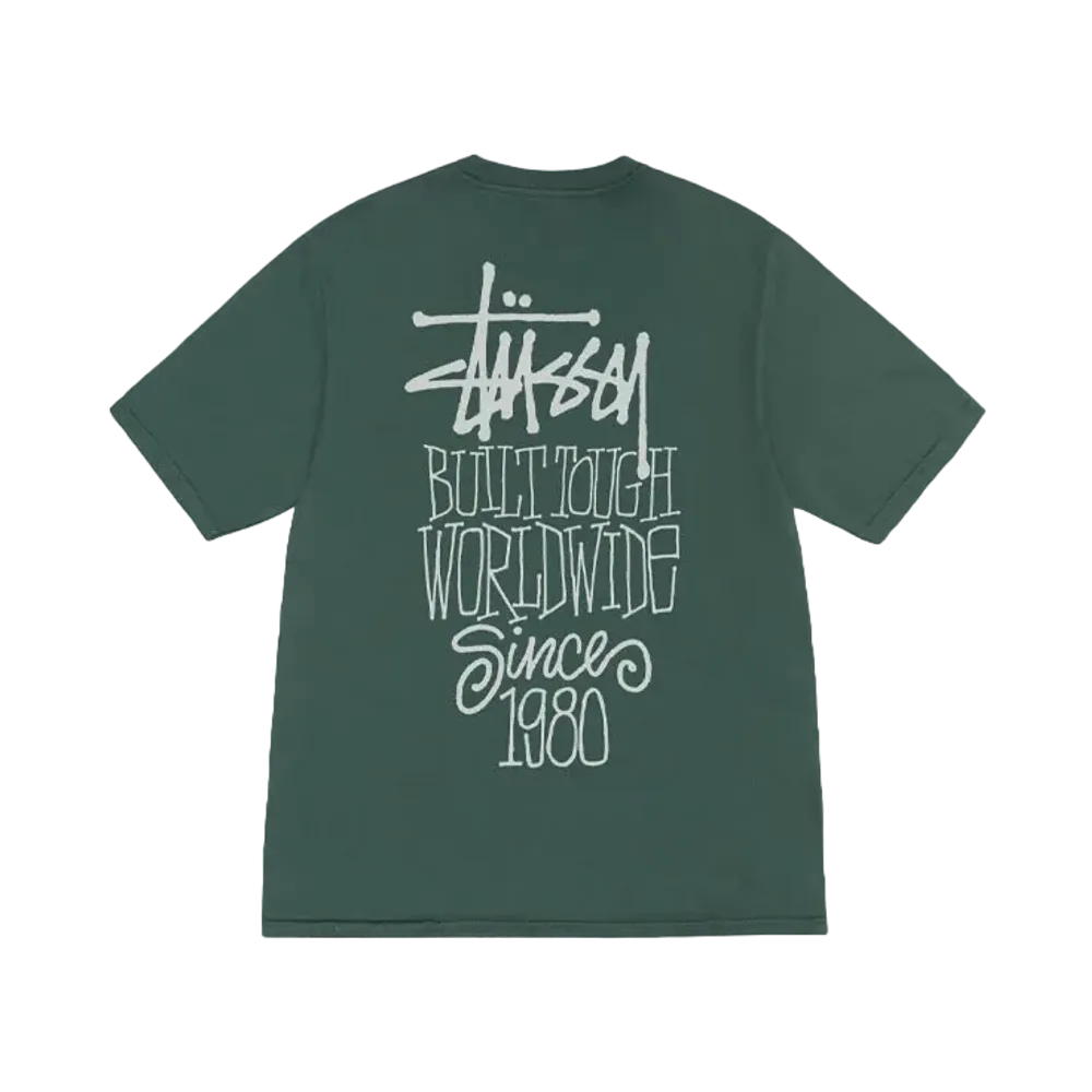 Stussy Built Tough Tee Pigment Dyed "Forest"