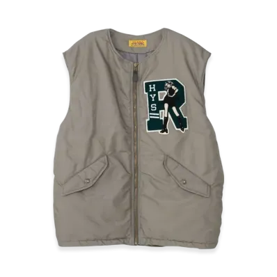 HYSTERIC GLAMOUR HYS Rock Emblem Oversize Vest "Gray"