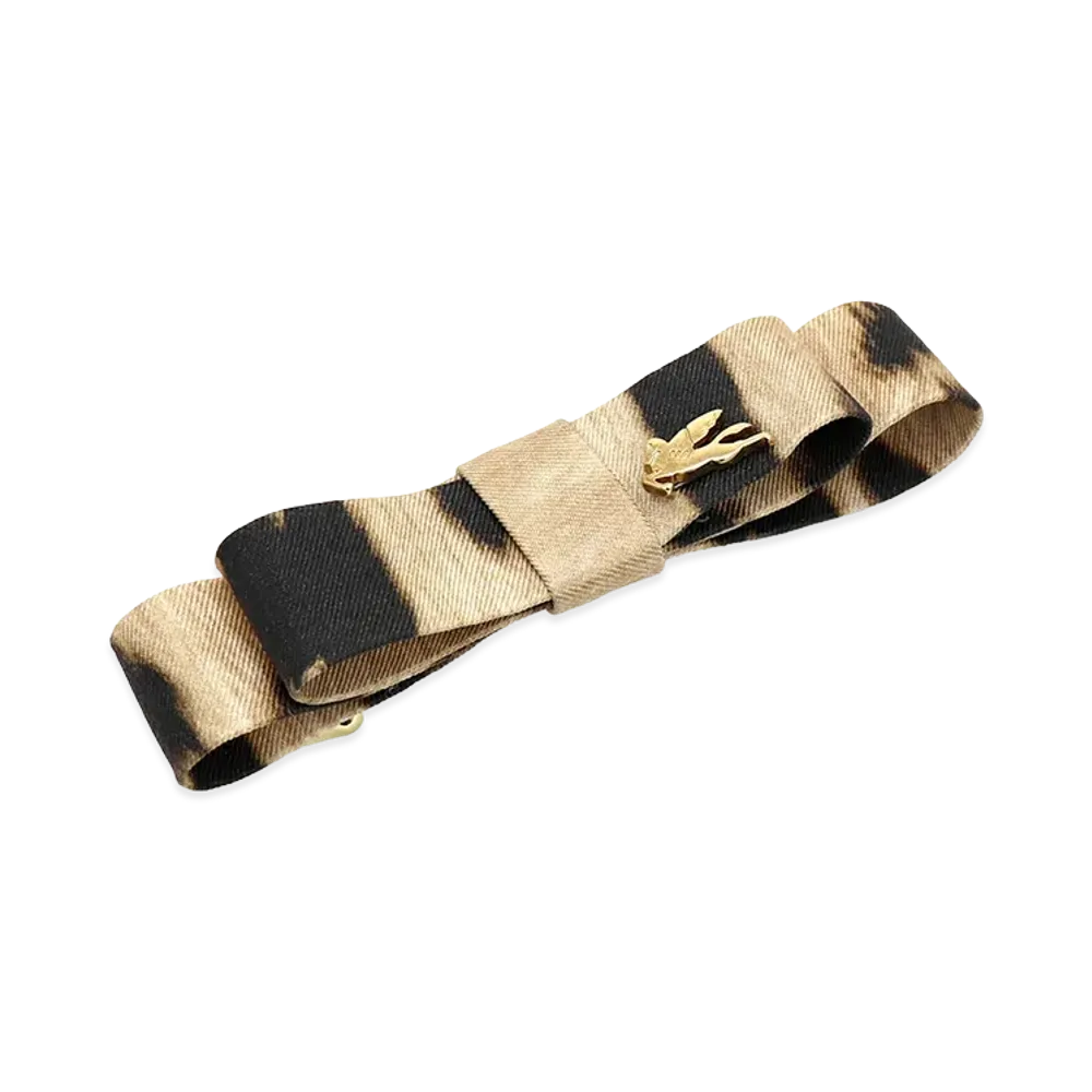 ETRO Women's Bow Hair Clip Barrette "Brown Multi"