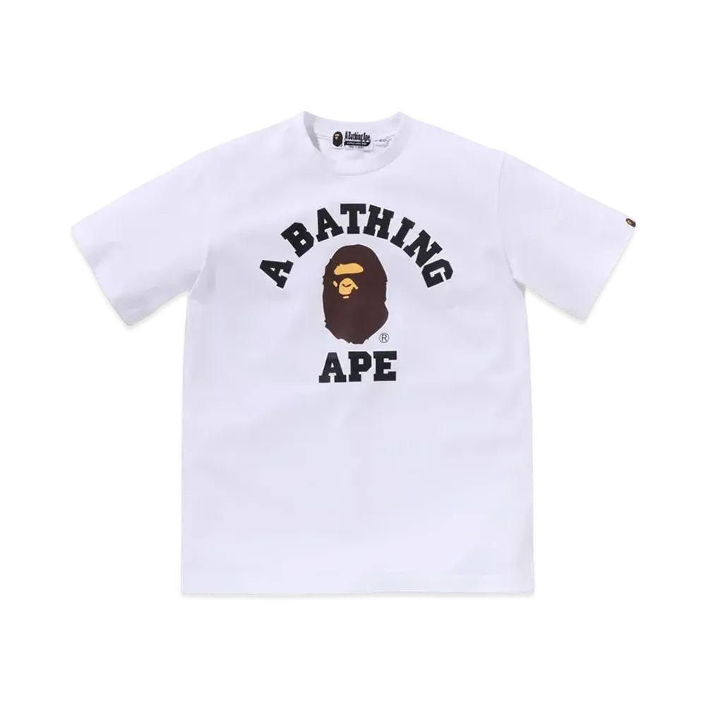 A BATHING APE College Tee "White"