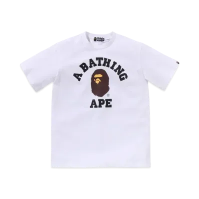 A BATHING APE College Tee "White"