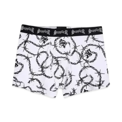 SUPPLIER Chain Cross Boxer Shorts 2Pac "White"