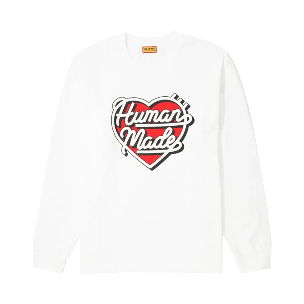 ヒューマンメイド グラフィック L/S Tシャツ "ホワイト"
