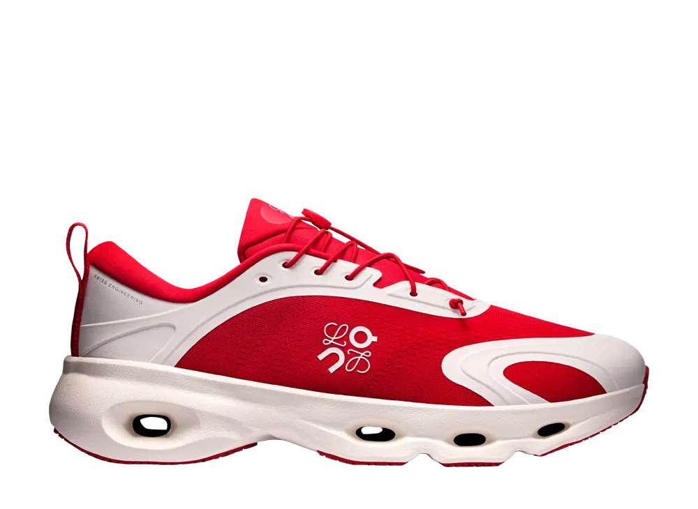 LOEWE × On Cloudsolo "Red/Eggshell"
