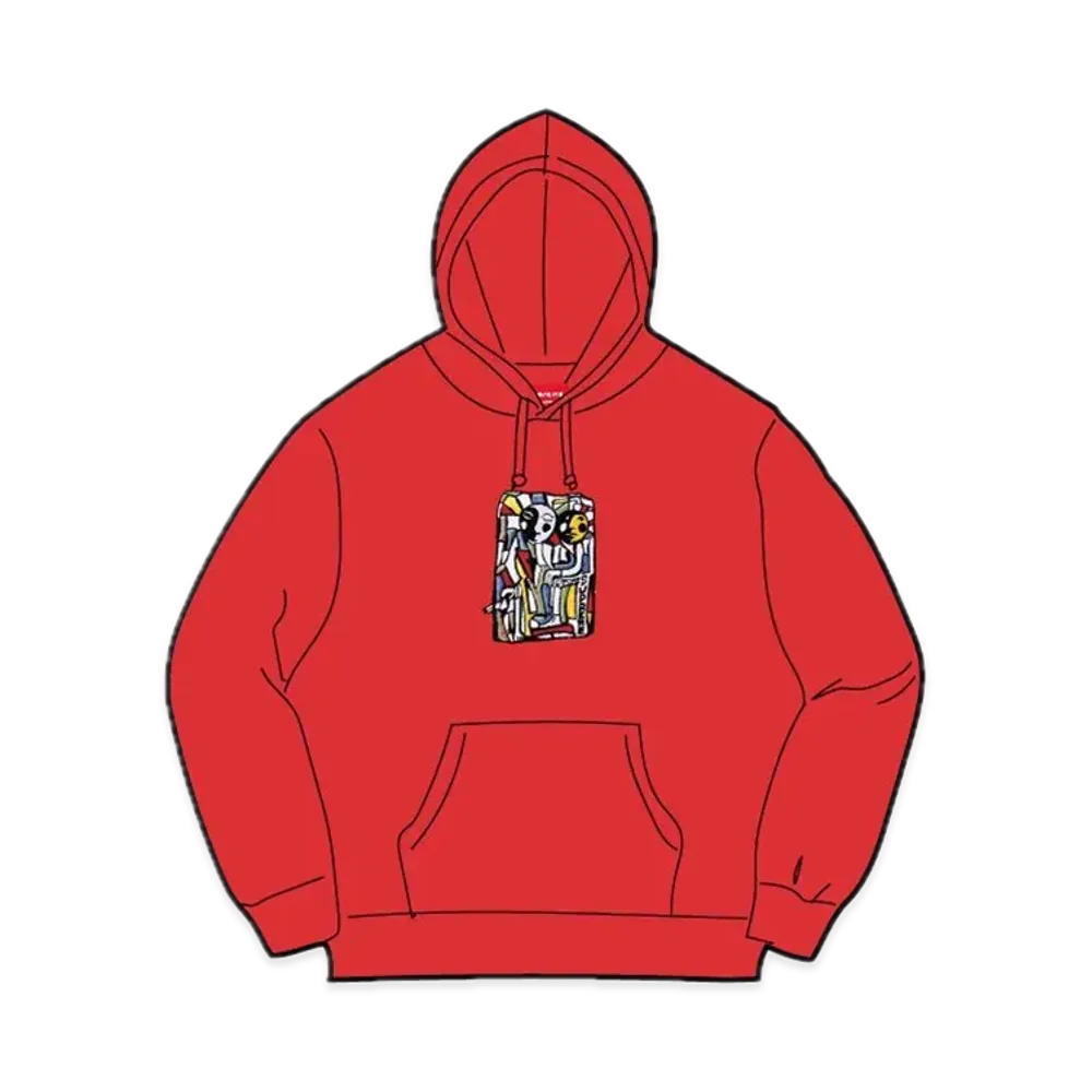Supreme Neil Blender Mosaic Hooded Sweatshirt "Burnt Red"