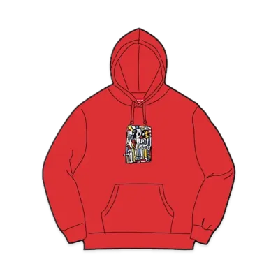 Supreme Neil Blender Mosaic Hooded Sweatshirt "Burnt Red"