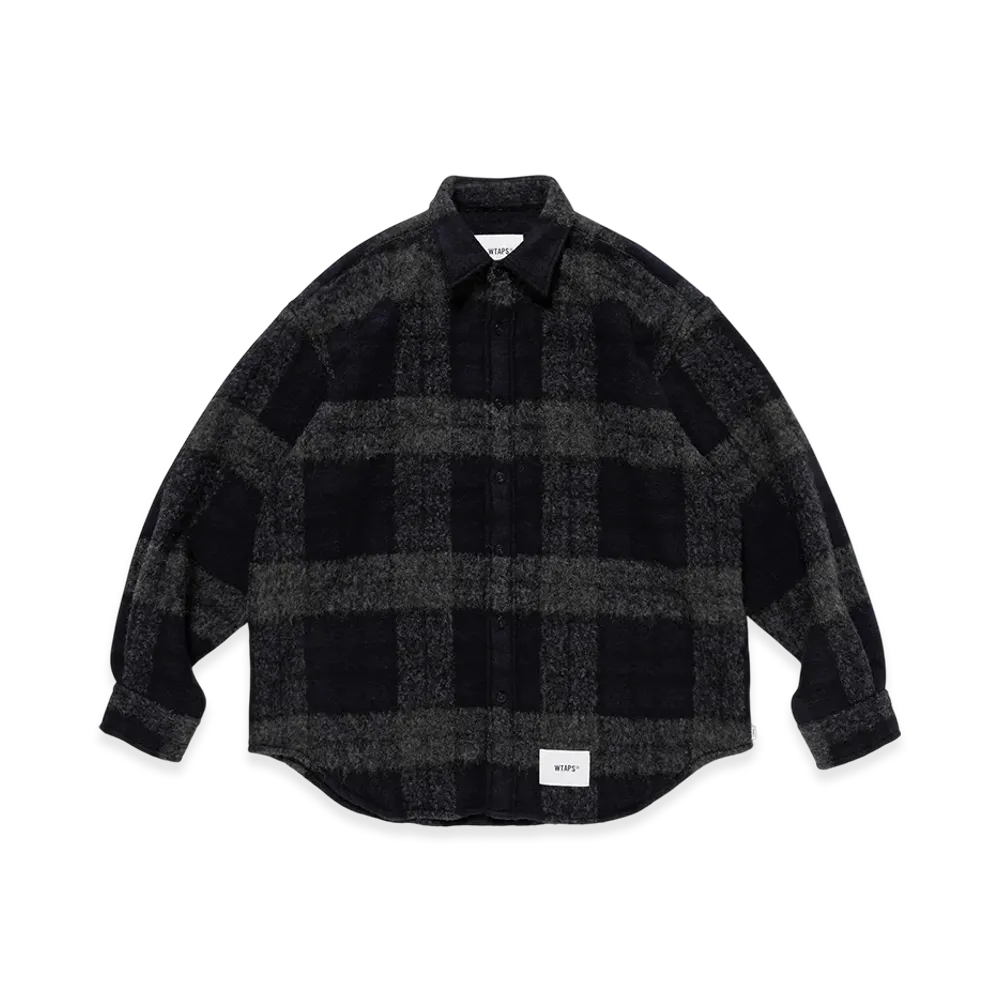 WTAPS TXT 02 / LS / WONY. Tweed. Textile. OF "Charcoal"