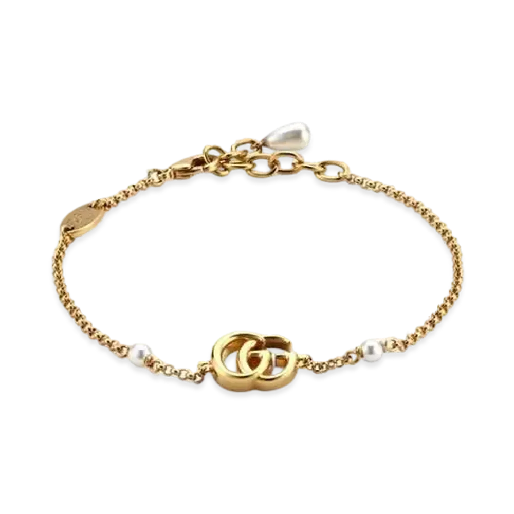 GUCCI GG Marmont Chain Bracelet with Charm "Yellow Gold"