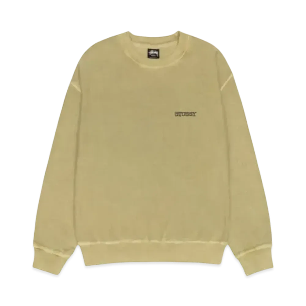 Stussy Jumbo Crew Pigment Dyed "Elm"