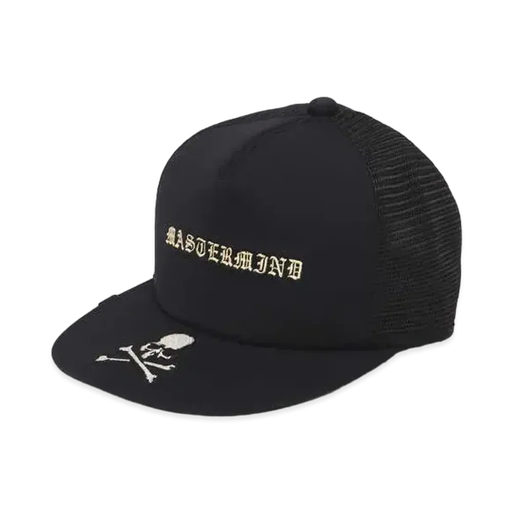 mastermind JAPAN Embroidered Trucker Cap "Black"