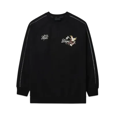 A BATHING APE Bape Black Embroidery Sweatshirt "Black"