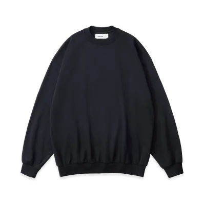 everyone Light Weight Cotton Crew Neck Sweatshirt "Black"