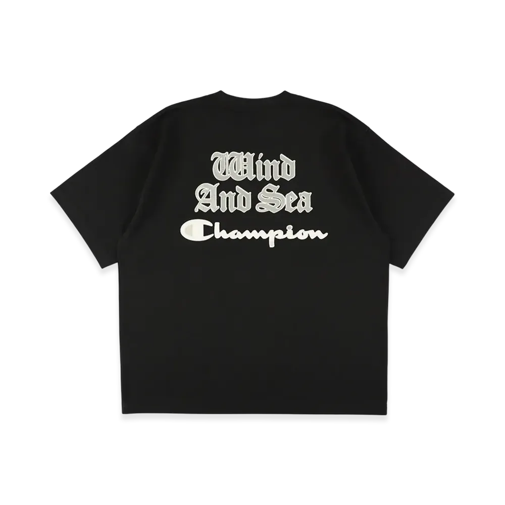 WIND AND SEA x Champion Print Tee "Black"