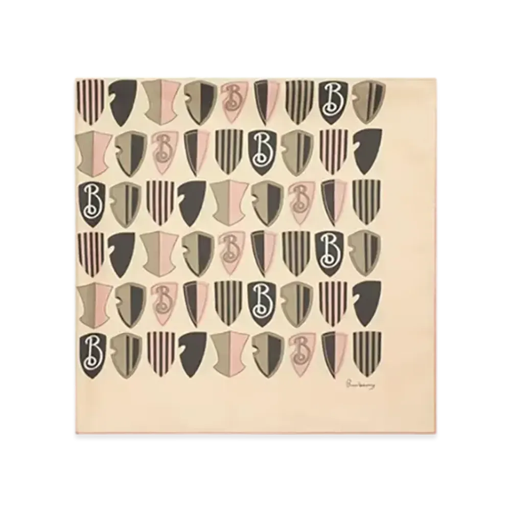 Burberry Metallic Wool Silk Scarf "Sand"