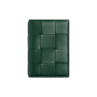 Bottega Veneta Cassette Passport Case "Emerald Green"