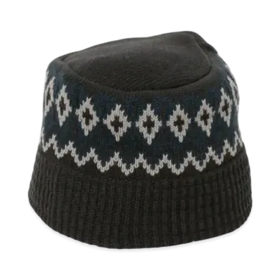 BEAMS Jacquard Knit Bucket Hat "Black"