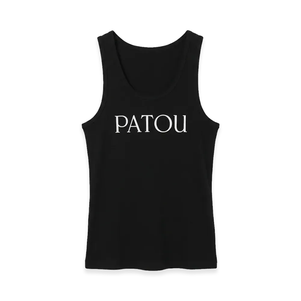 PATOU Women's Logo Print Tank Top "Black"