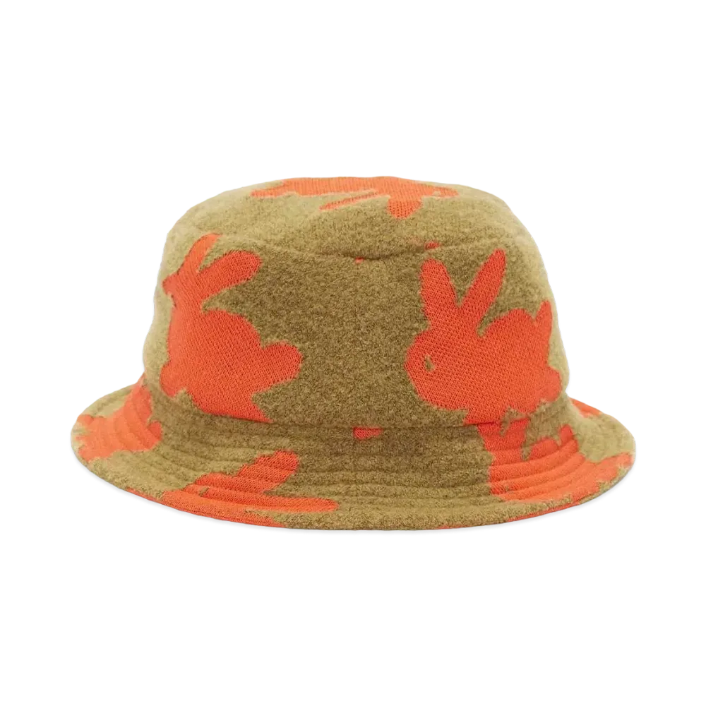 JW ANDERSON Bucket Hat With Bunny Motif "Camel/Orange"