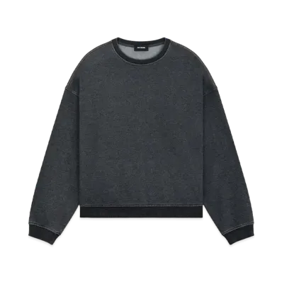 WE11DONE Logo Denim-like Sweatshirt "Black"