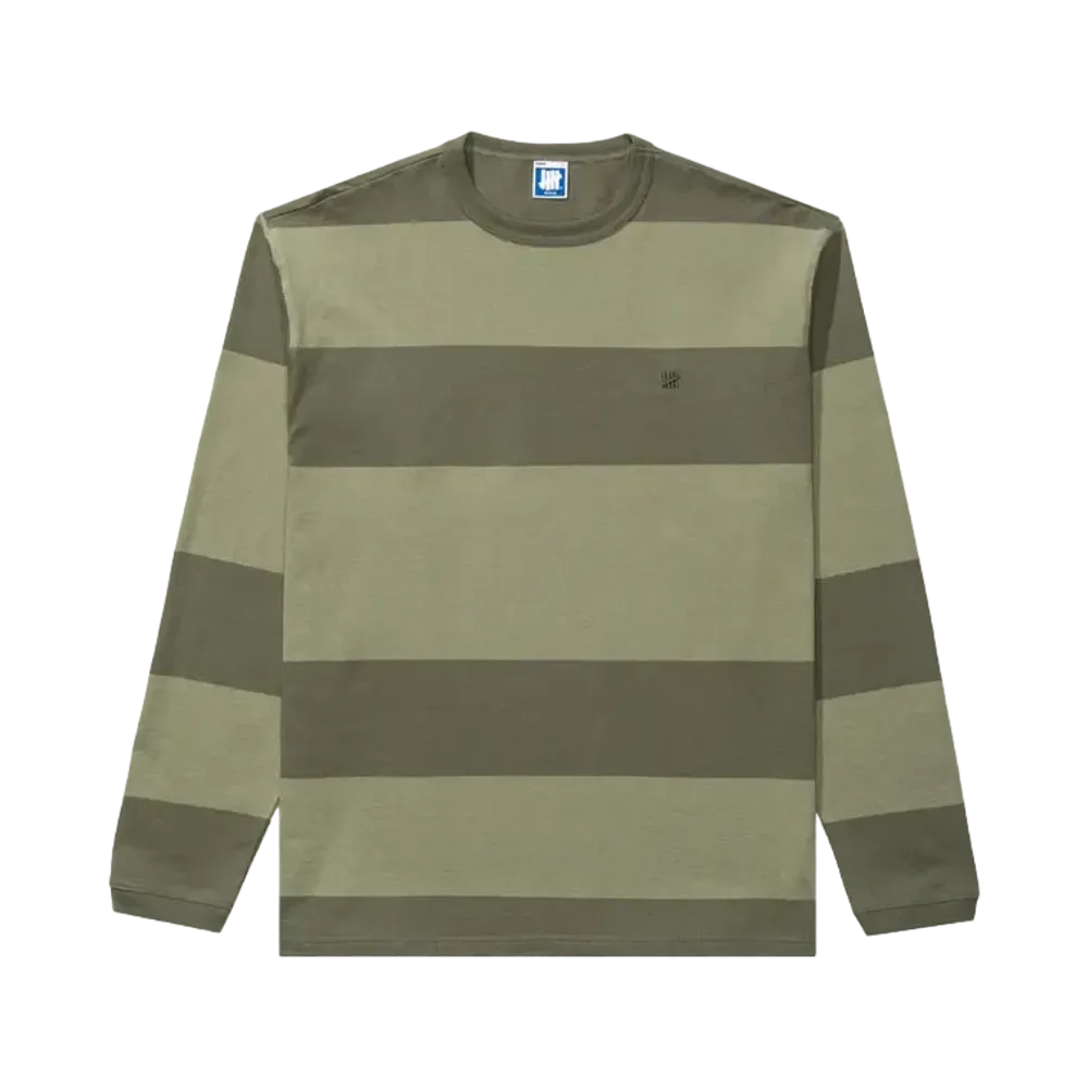 UNDEFEATED Wide Stripe L/S Tee "Olive"