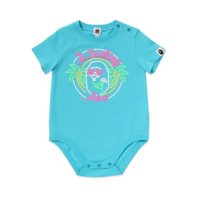 A BATHING APE Neon Ape Head Bodysuit "Sax"