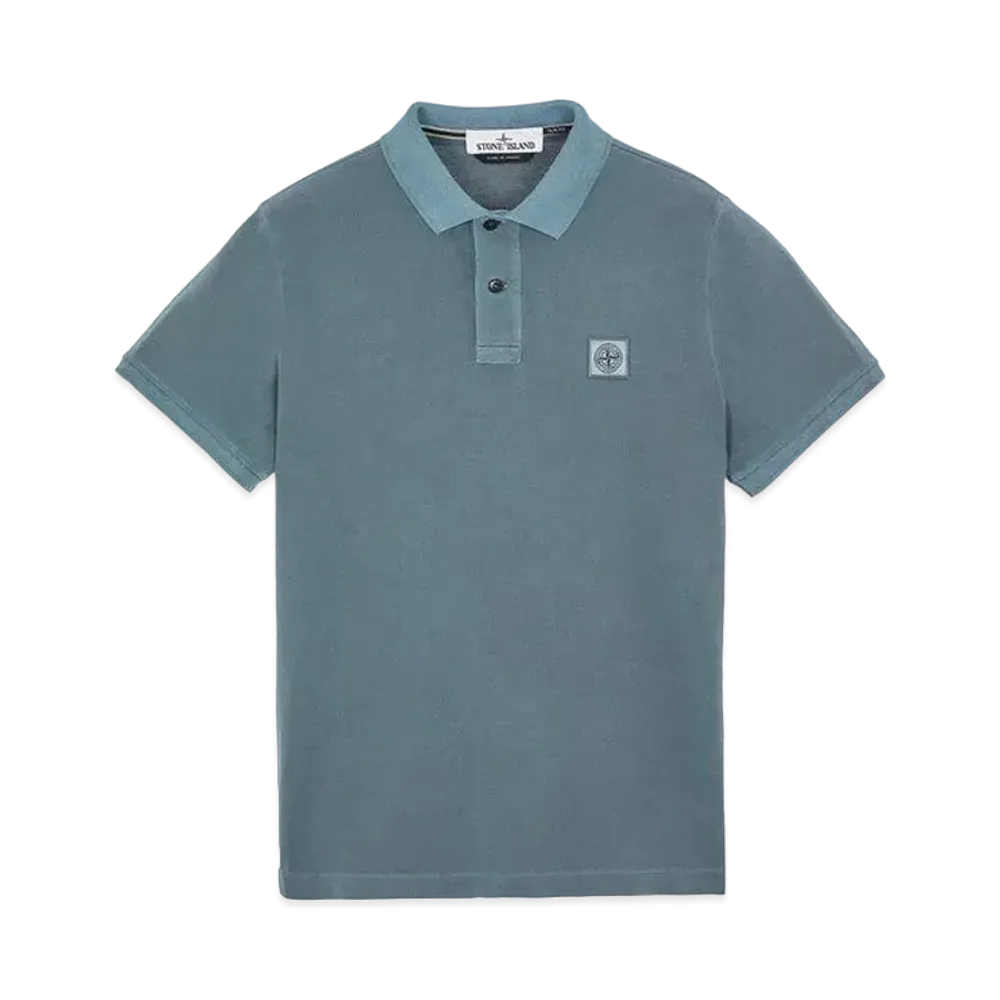 Stone Island 22S67 COTTON PIQUE PIGMENT DYED_SLIM FIT "Dark Beige"