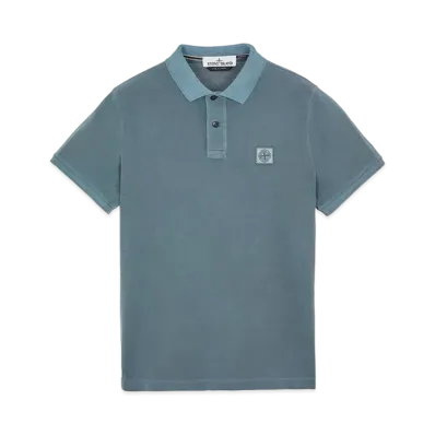 Stone Island 22S67 COTTON PIQUE PIGMENT DYED_SLIM FIT "Dark Beige"