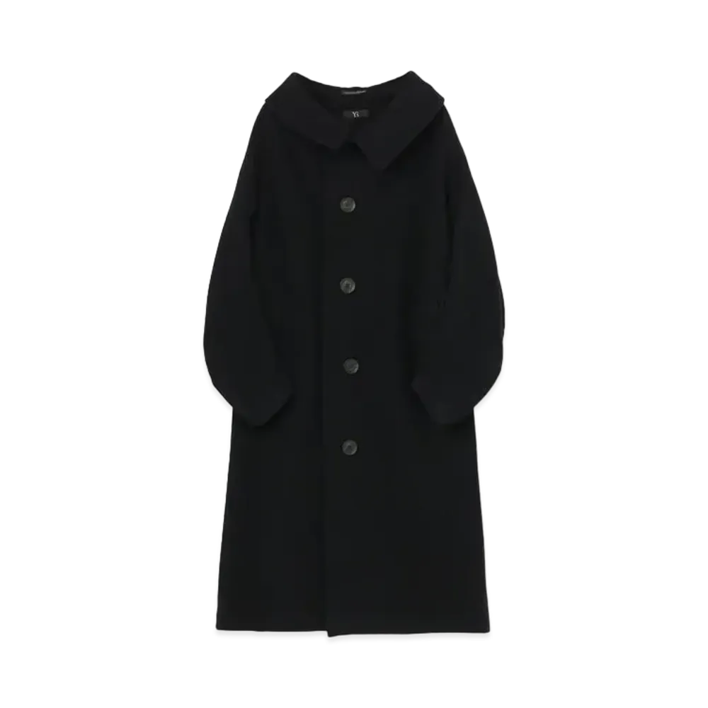 Yohji Yamamoto Y's WOOL MOSSER LONG CAPE "Black"