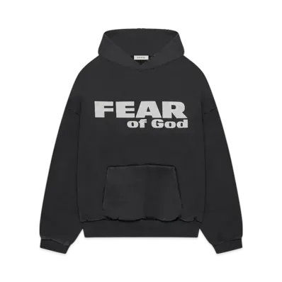 FEAR OF GOD Vintage Fear Is Gone Hoodie "Black/Cream"
