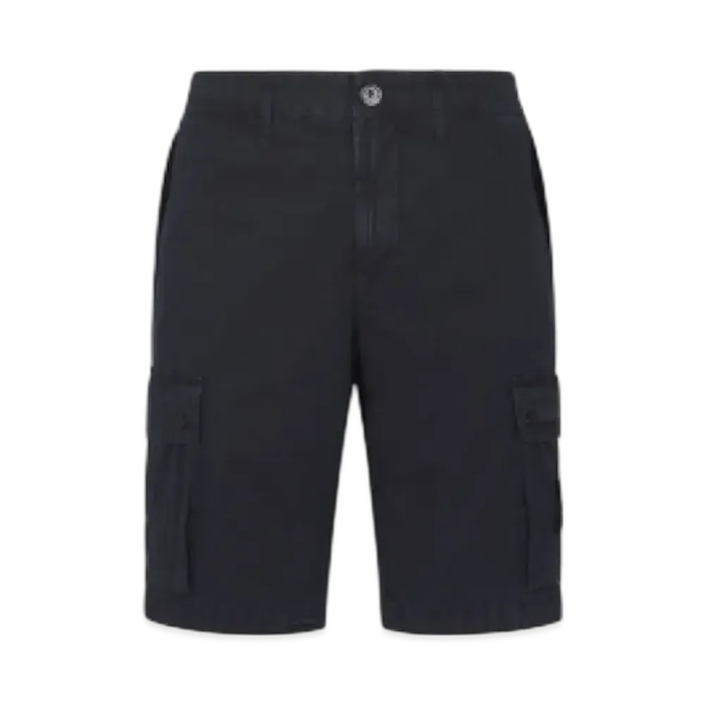 Stone Island L11WA Brushed Cotton Canvas Garment Dyed Bermuda Shorts - 23SS "Navy Blue"