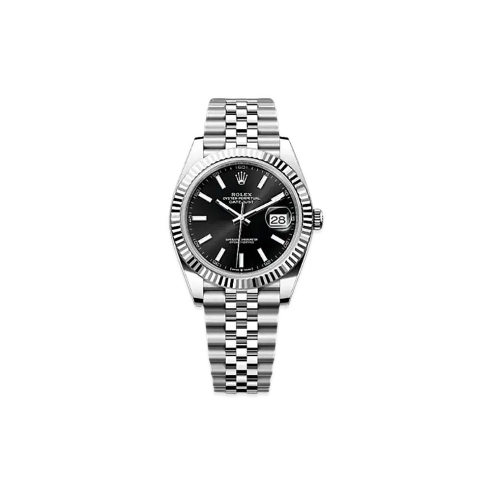 ROLEX Datejust 41 Oystersteel & White Gold "Black"