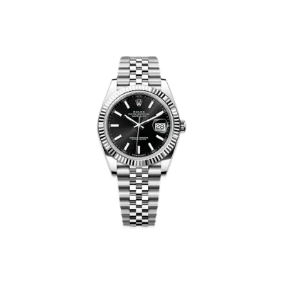 ROLEX Datejust 41 Oystersteel & White Gold "Black"