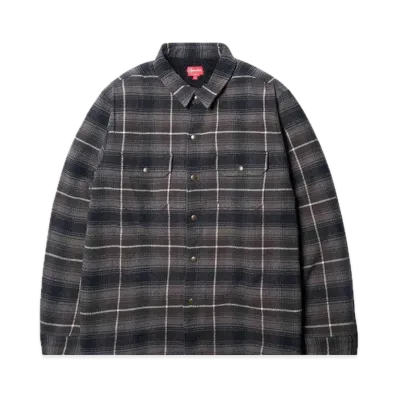 Supreme Shearling Lined Flannel Shirt "Black"
