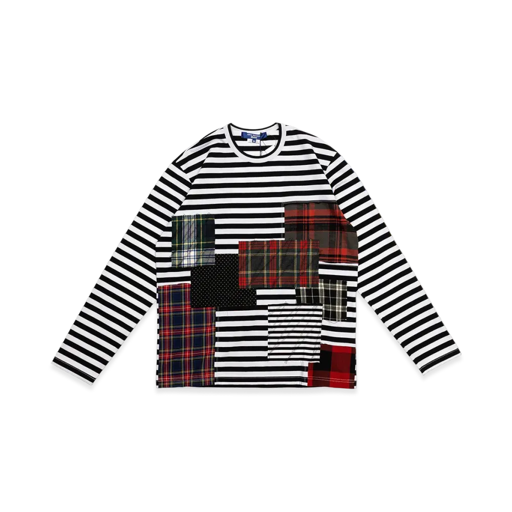 JUNYA WATANABE MAN Patchwork Stripe Tee "White/Black/Color"