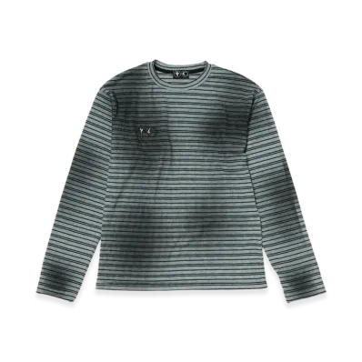 THUG CLUB TC Striped Long-Sleeve "Grey"