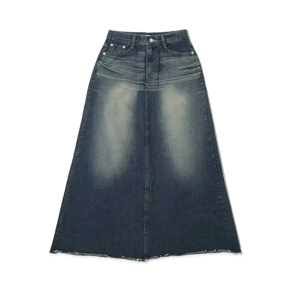 atmos pink Denim Long Skirt "Indigo"