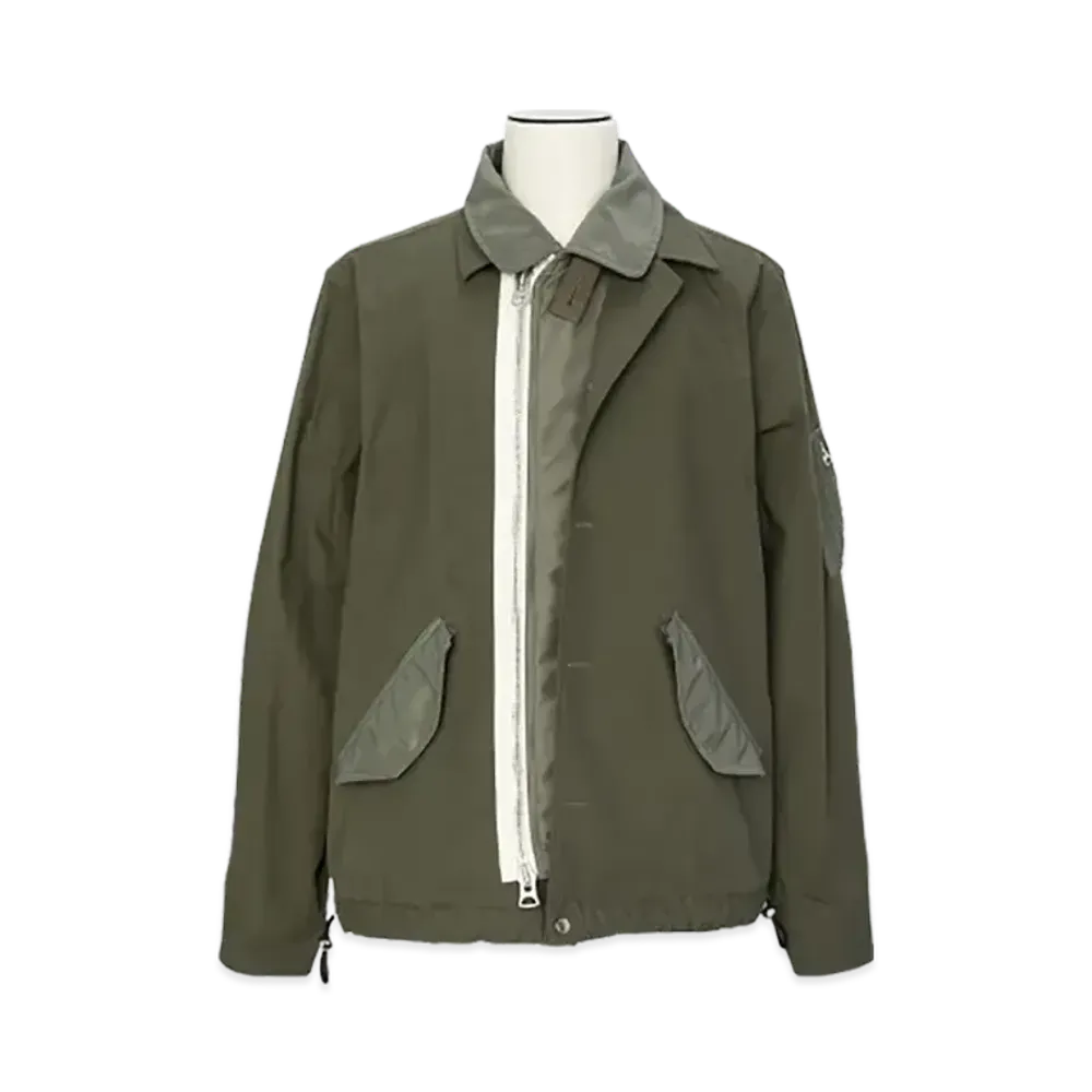 sacai Cotton Nylon Oxford Blouson "Khaki"
