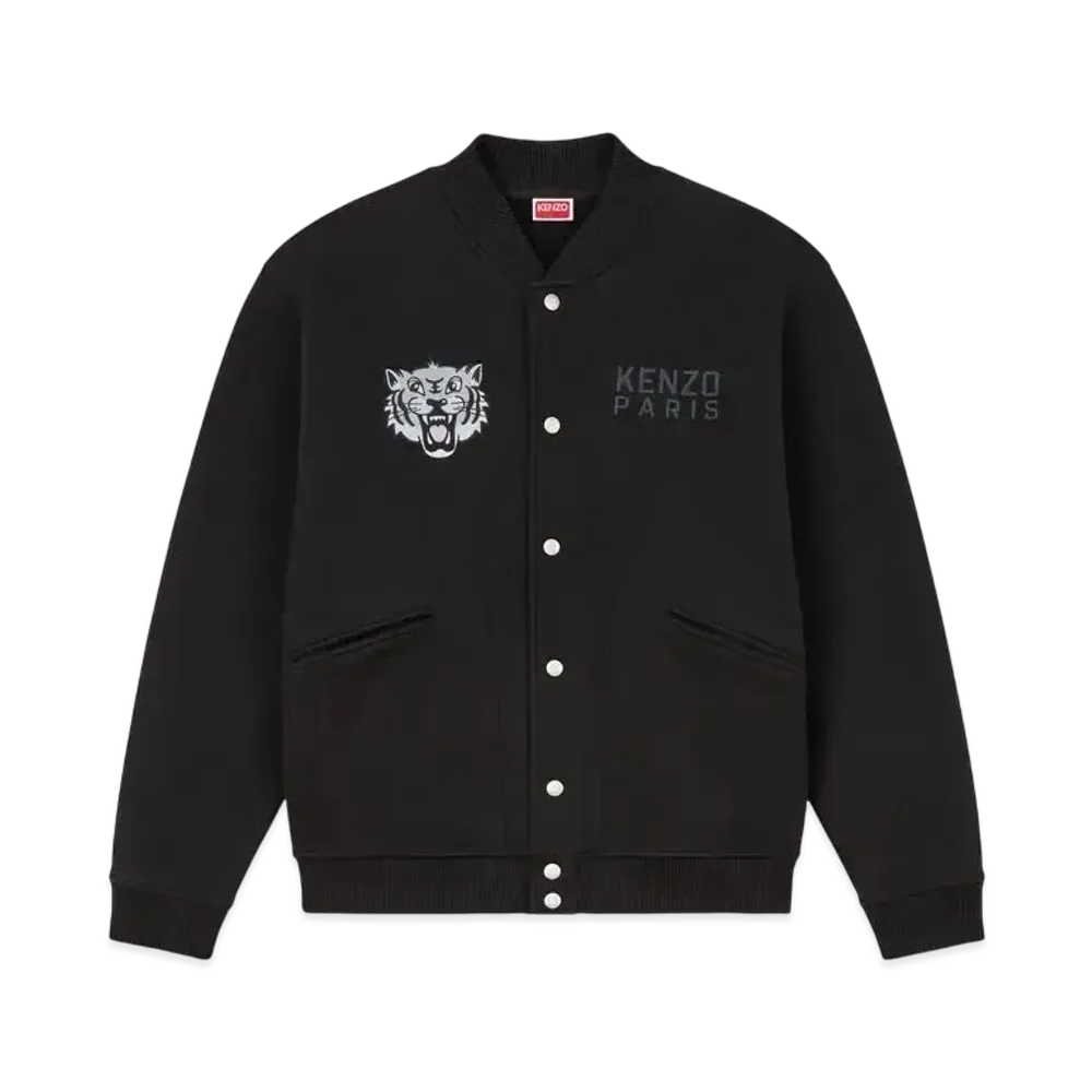 KENZO 'Happy Tiger' Embroidery Bomber Jacket "Black"