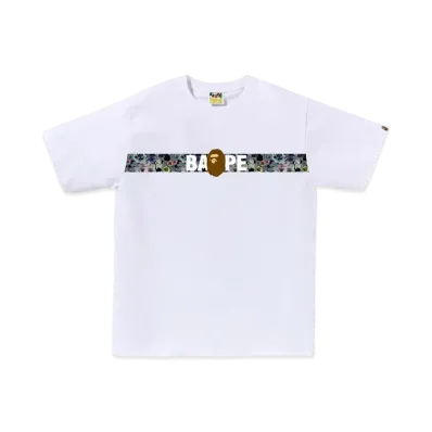 A BATHING APE Floral Camo Tape Tee "White"