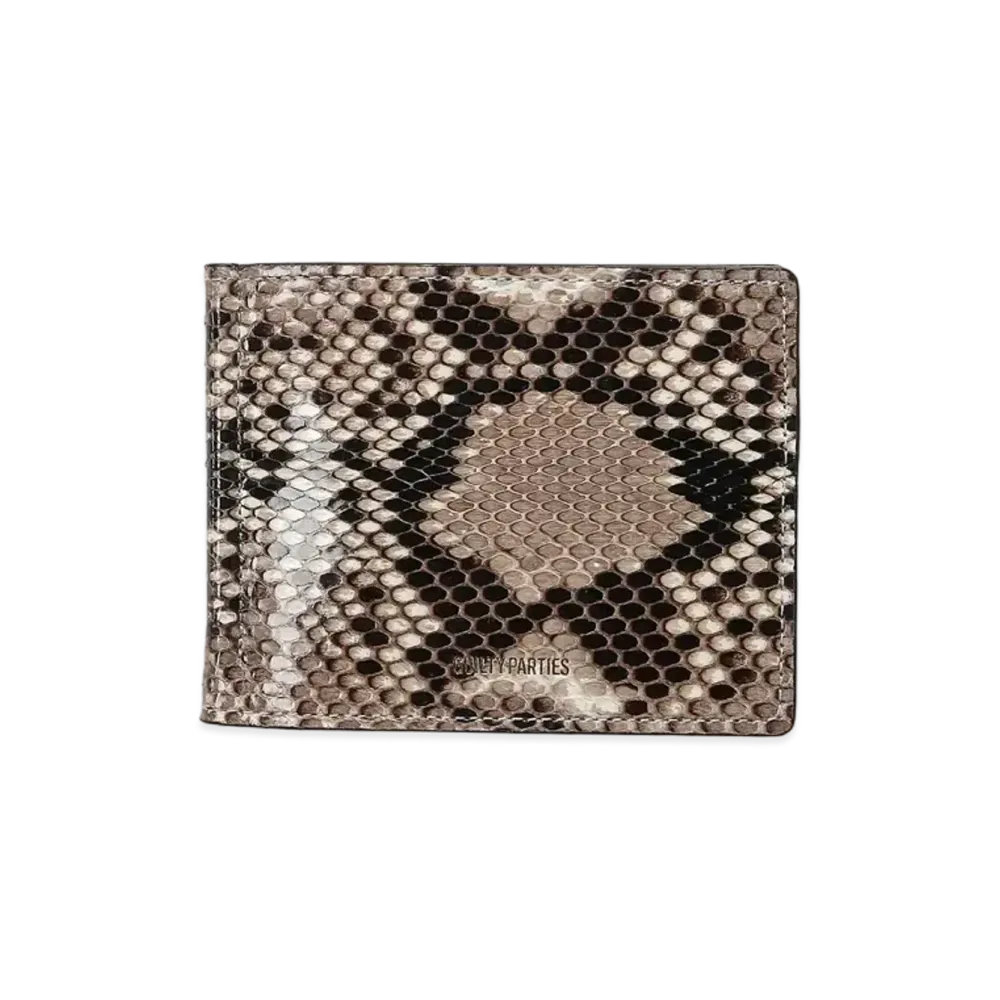 WACKO MARIA SPEAK EASY / PYTHON LEATHER CLIP WALLET "White"