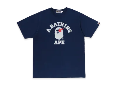 A BATHING APE College Indigo Tee "Indigo"