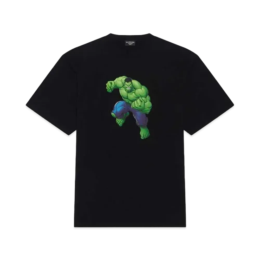 Balenciaga HULK 2021MARVEL MEDIUM FIT T-SHIRT "Black"