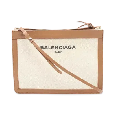 Balenciaga Navy Pochette "Brown"